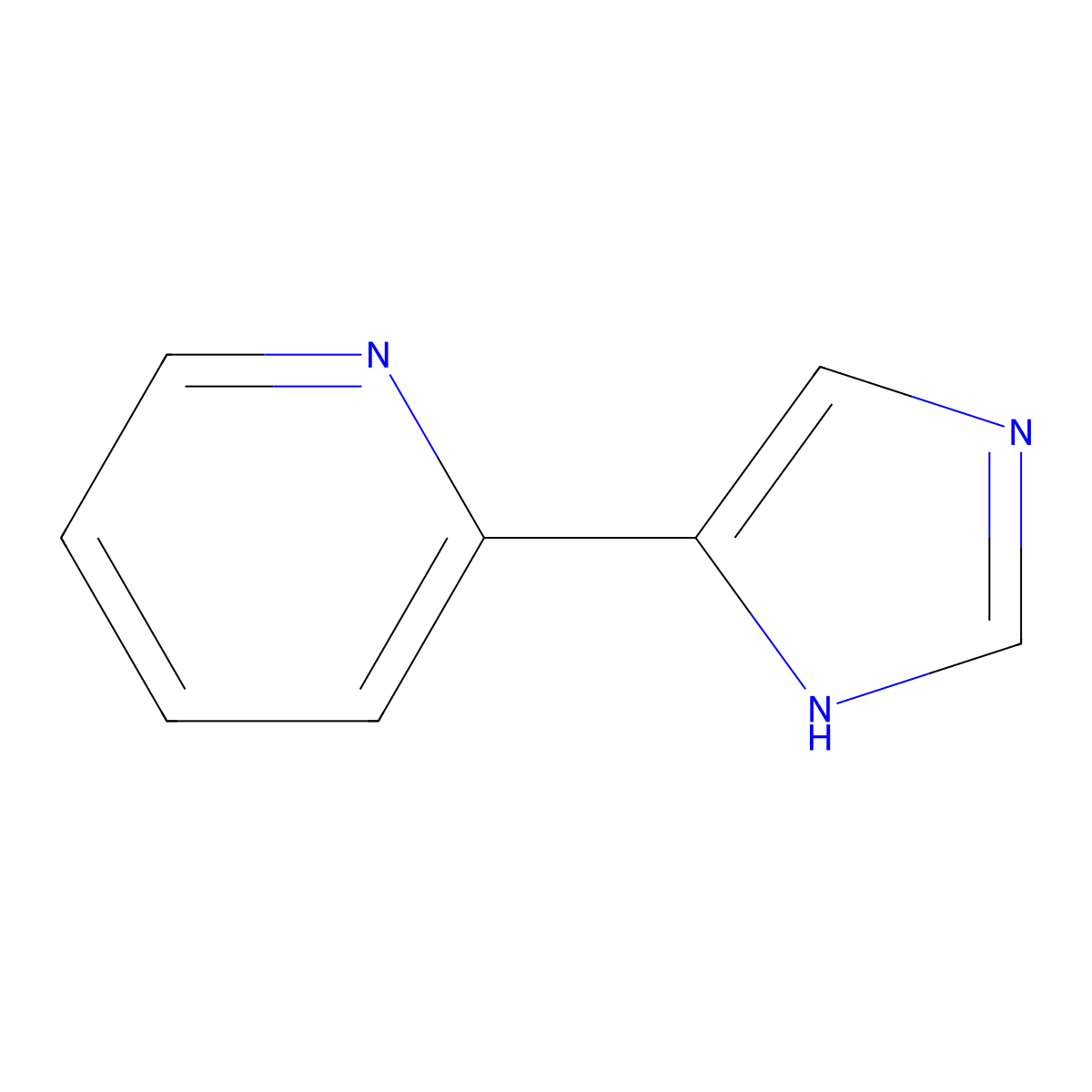 2-(1H-imidazol-4-yl)pyridine molecular structure, CAS 16576-78-6