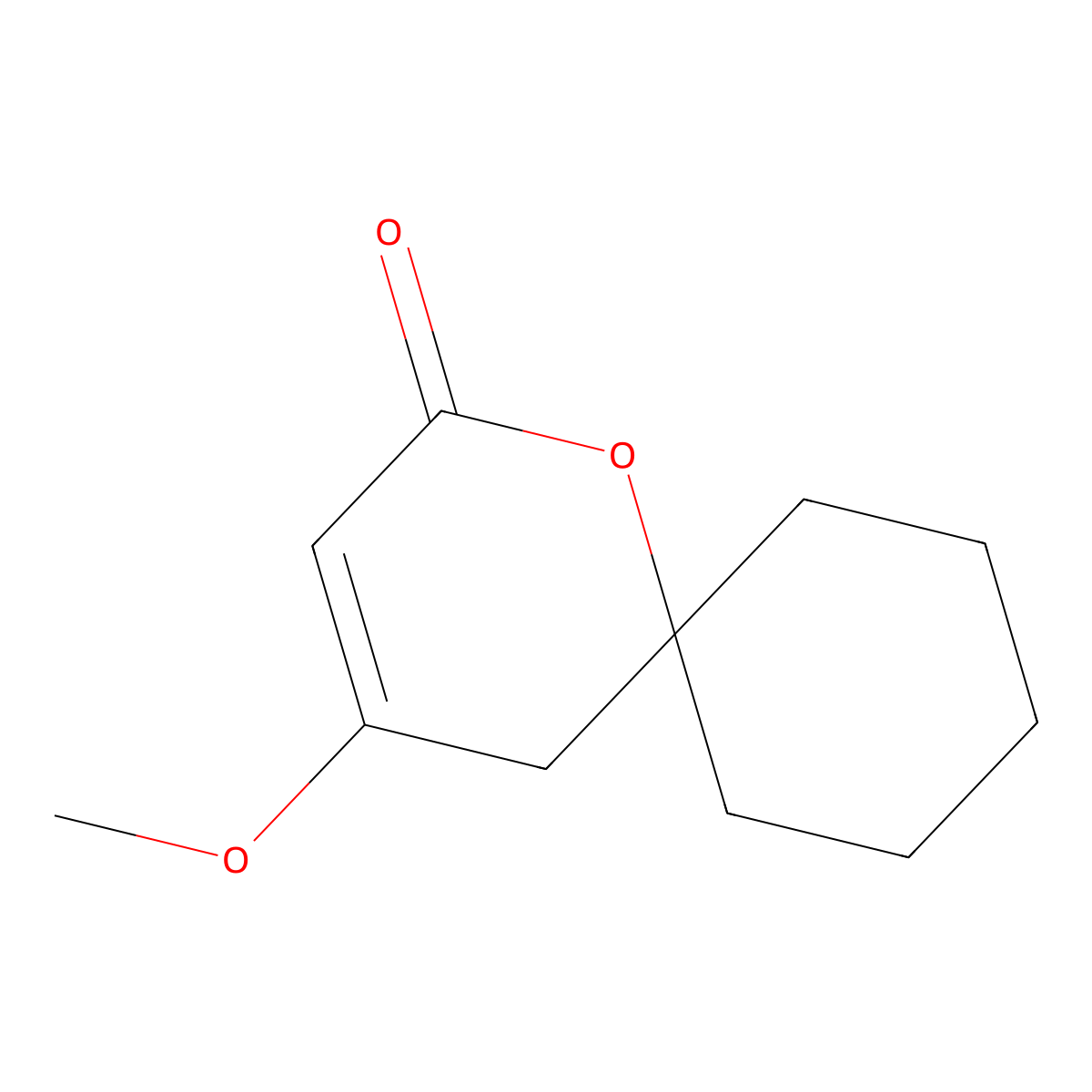 4-Methoxy-1-oxaspiro[5.5]undec-3-en-2-one molecular structure, CAS 1658-21-5