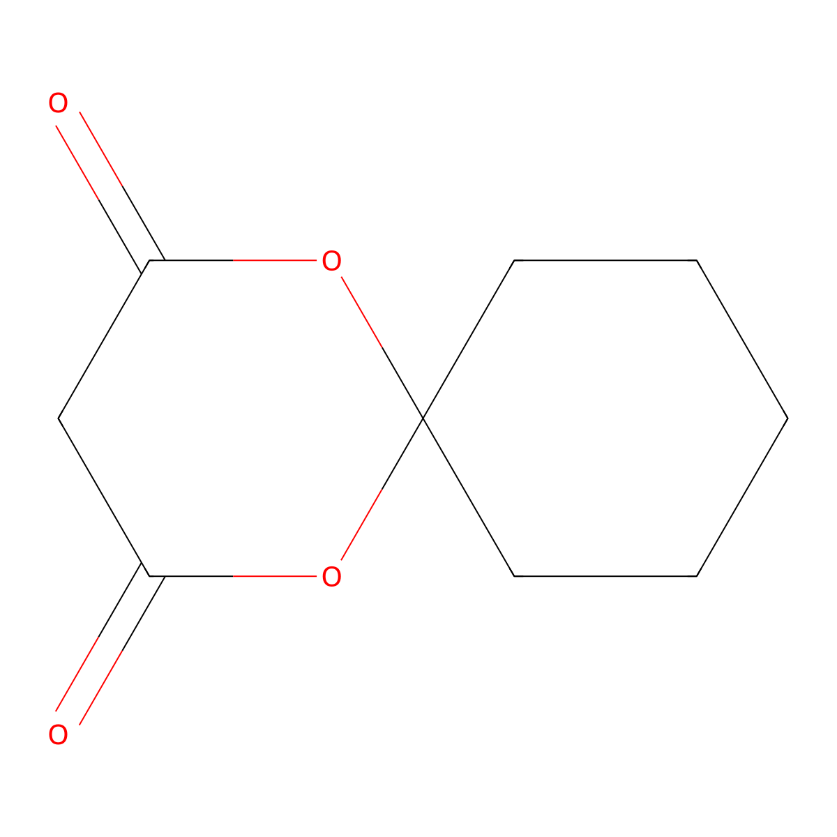 1,5-Dioxaspiro(5.5)undecane-2,4-dione molecular structure, CAS 1658-27-1