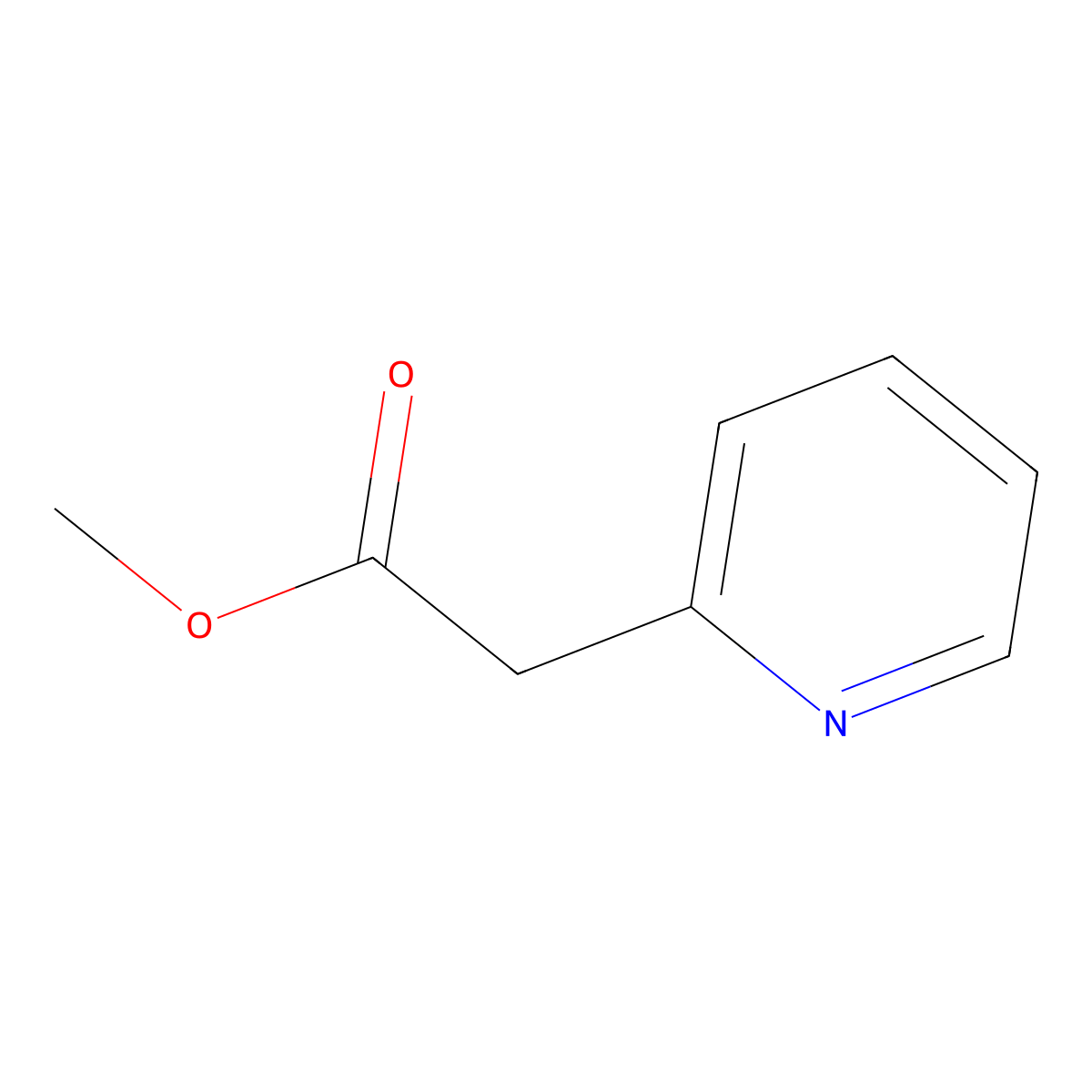 Methyl 2-pyridylacetate molecular structure, CAS 1658-42-0
