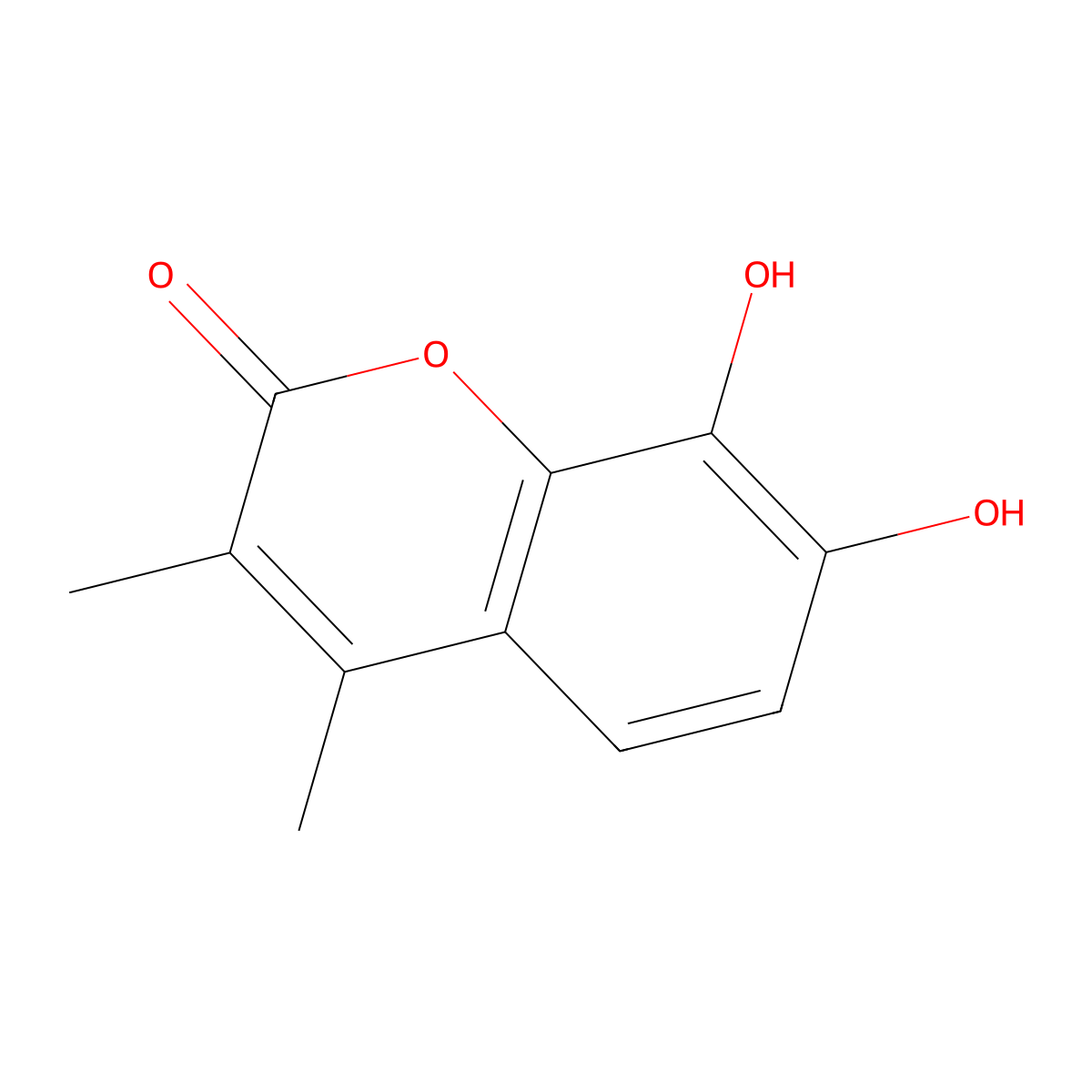 7,8-dihydroxy-3,4-dimethyl-2H-chromen-2-one molecular structure, CAS 1658-73-7