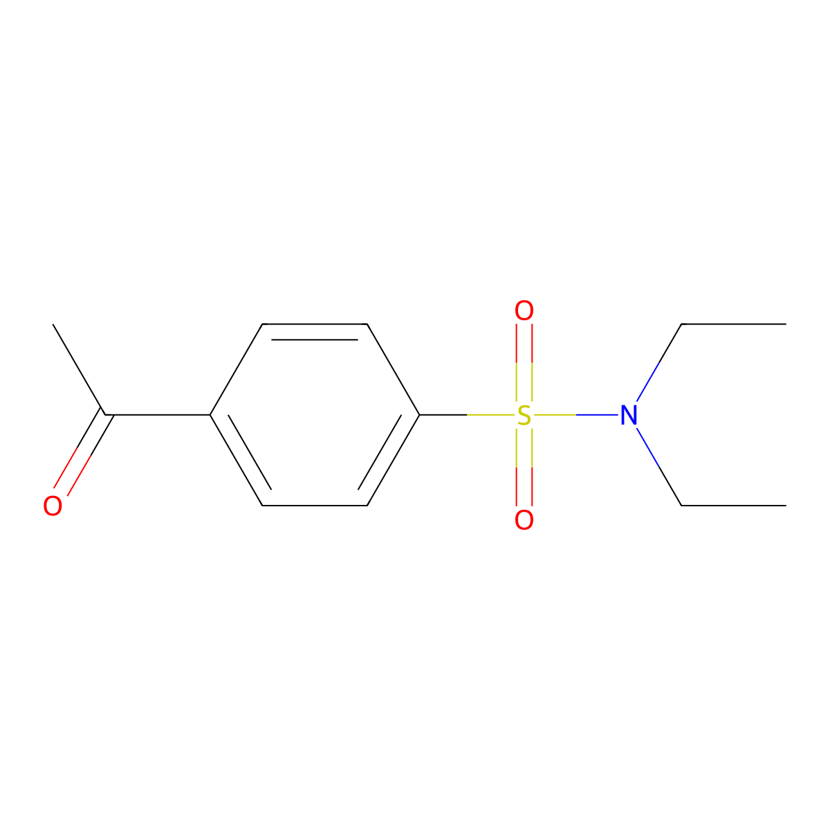4-acetyl-N,N-diethylbenzenesulfonamide molecular structure, CAS 1658-97-5