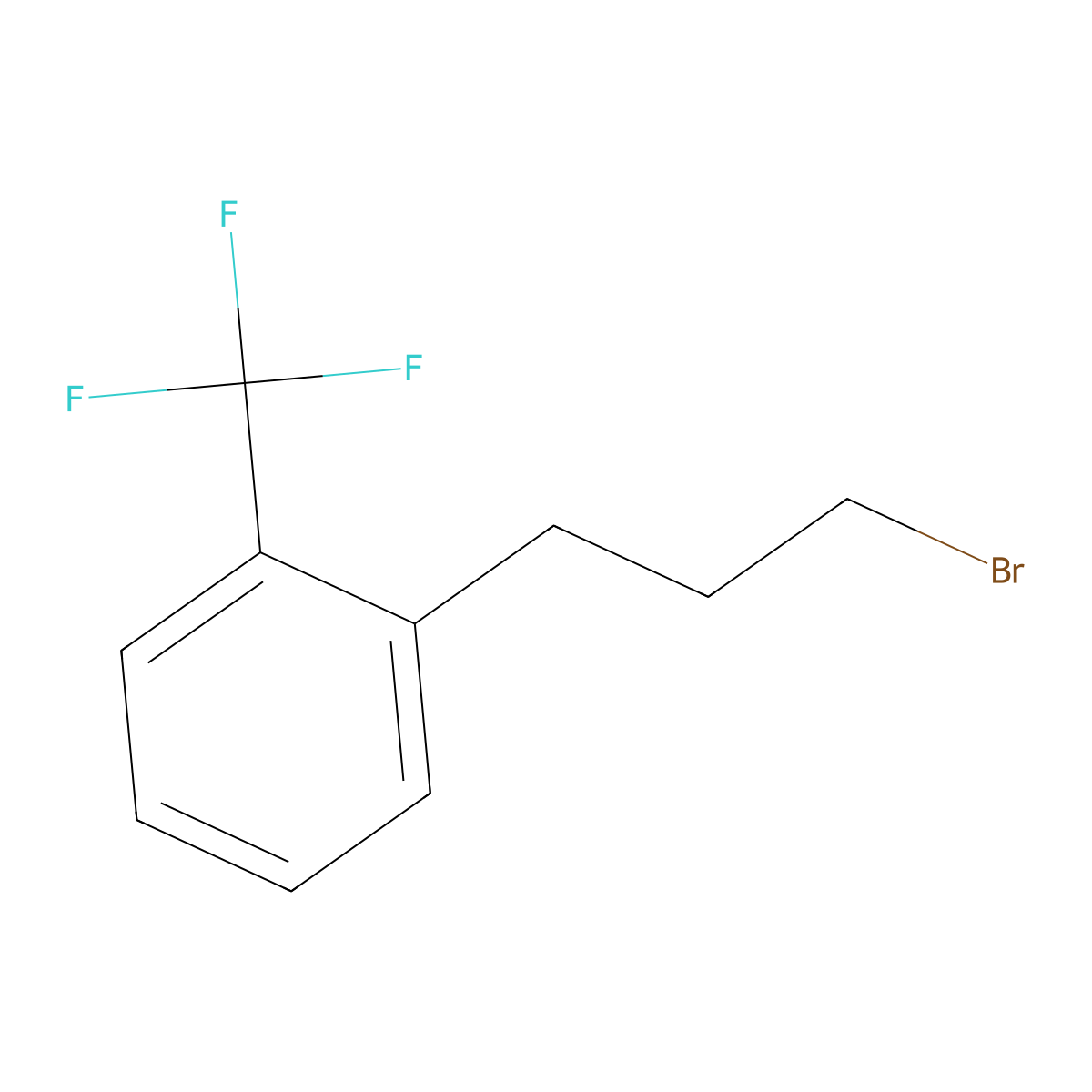 1-(3-Bromopropyl)-2-(trifluoromethyl)benzene molecular structure, CAS 165803-43-0