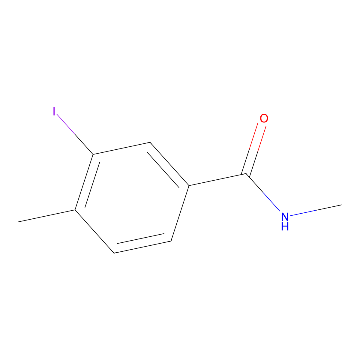 3-iodo-N,4-dimethylbenzamide molecular structure, CAS 165803-58-7