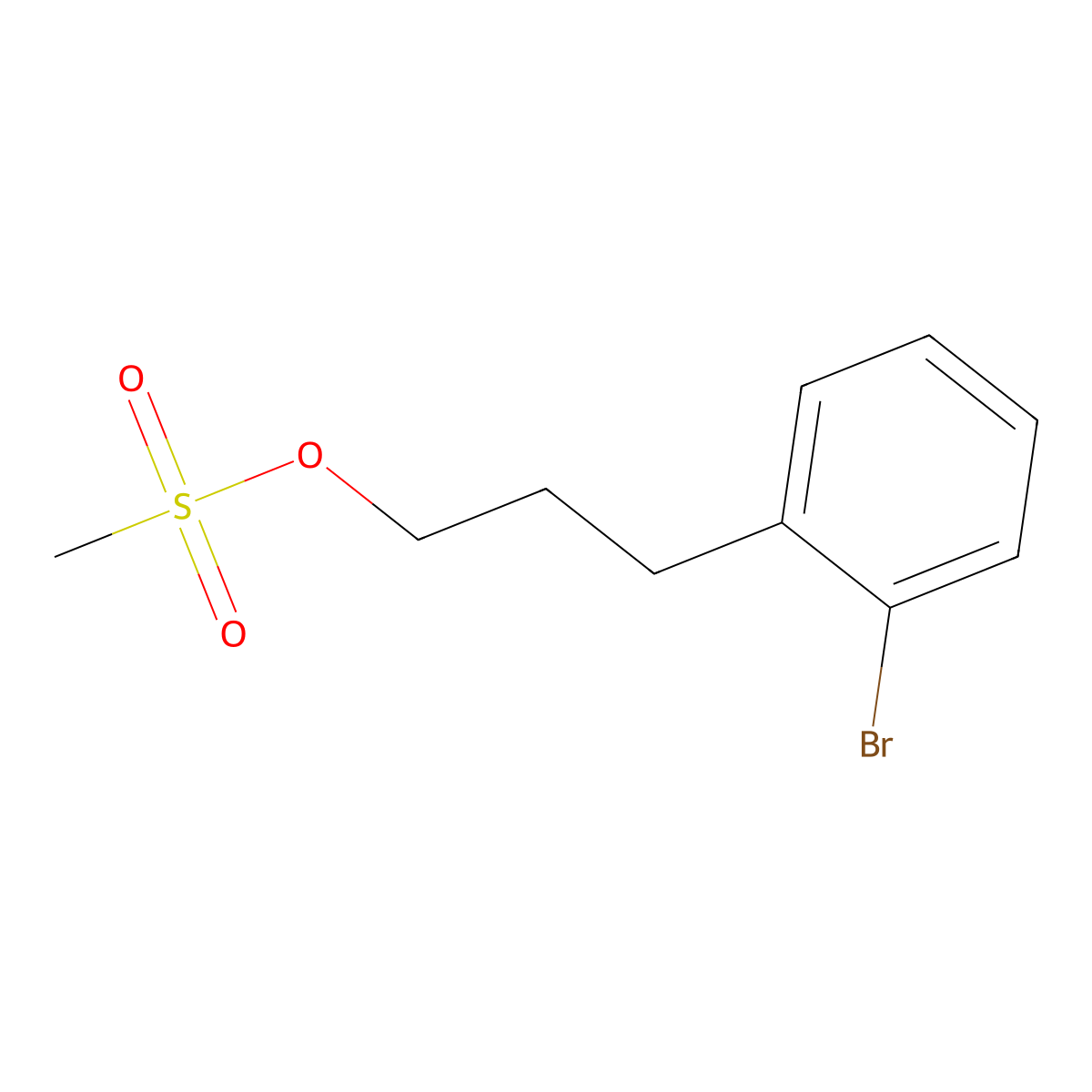 3-(2-Bromophenyl)propyl methanesulfonate molecular structure, CAS 165803-61-2