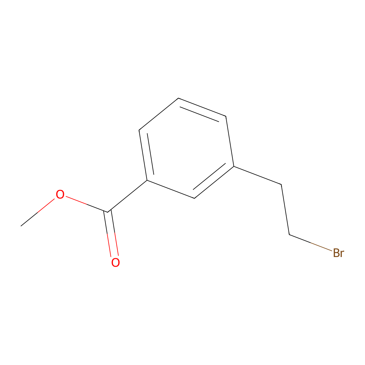 Methyl 3-(2-bromoethyl)benzoate molecular structure, CAS 165803-79-2