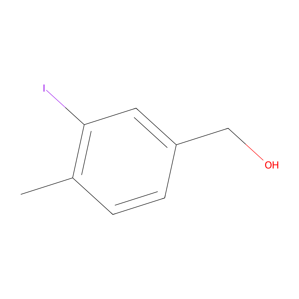 3-Iodo-4-methylbenzyl alcohol molecular structure, CAS 165803-89-4