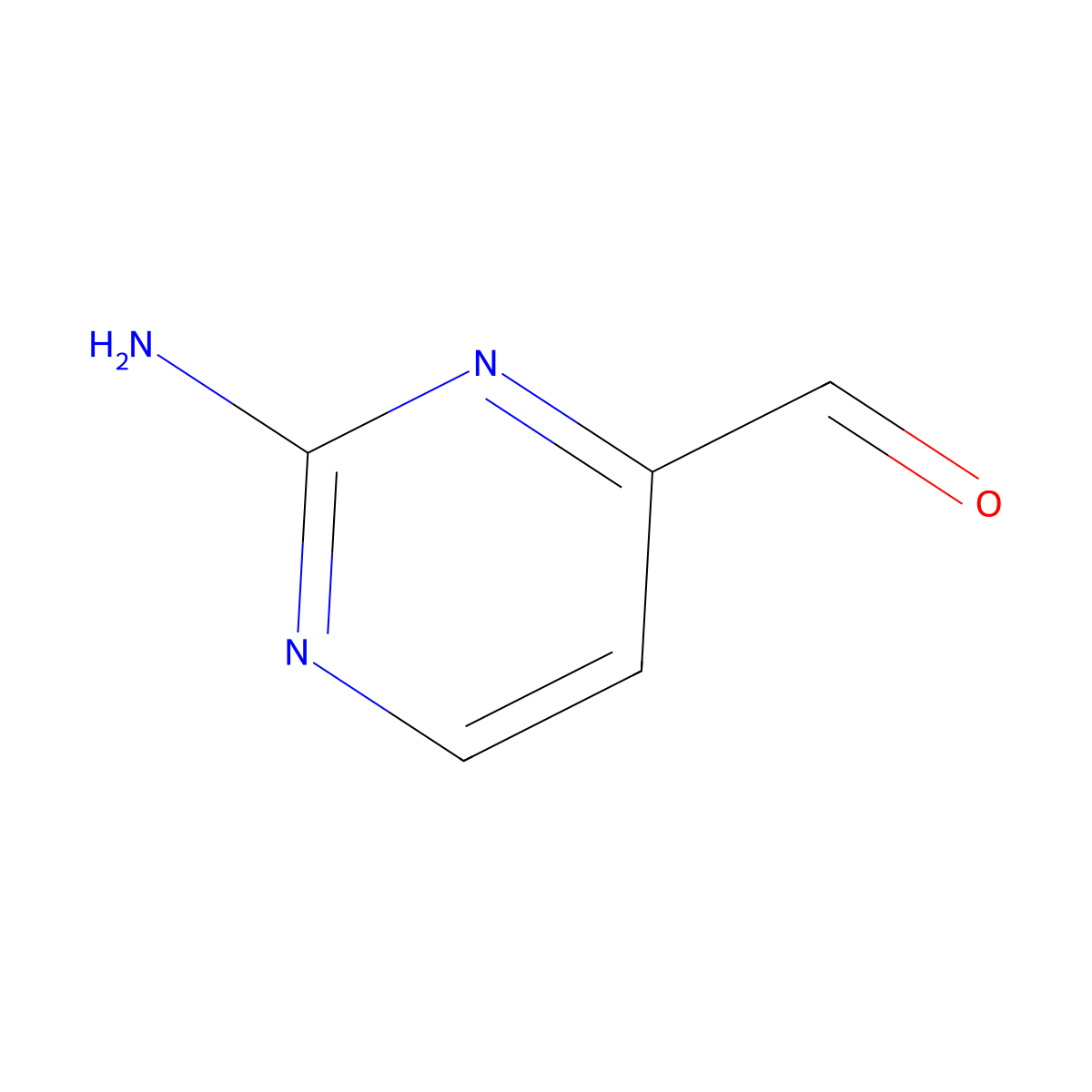 2-Aminopyrimidine-4-carbaldehyde molecular structure, CAS 165807-06-7
