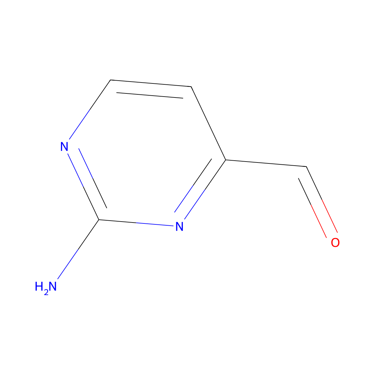 2-Aminopyrimidine-4-carbaldehyde molecular structure, CAS 165807-06-7