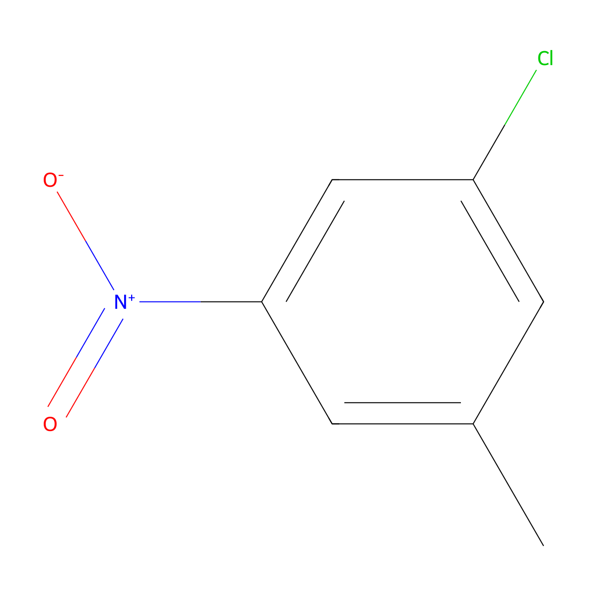 3-Chloro-5-nitrotoluene molecular structure, CAS 16582-38-0
