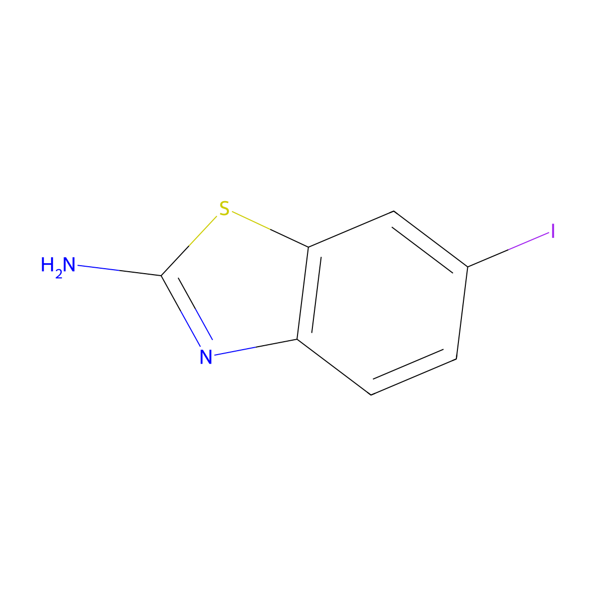6-Iodo-1,3-benzothiazol-2-amine molecular structure, CAS 16582-58-4