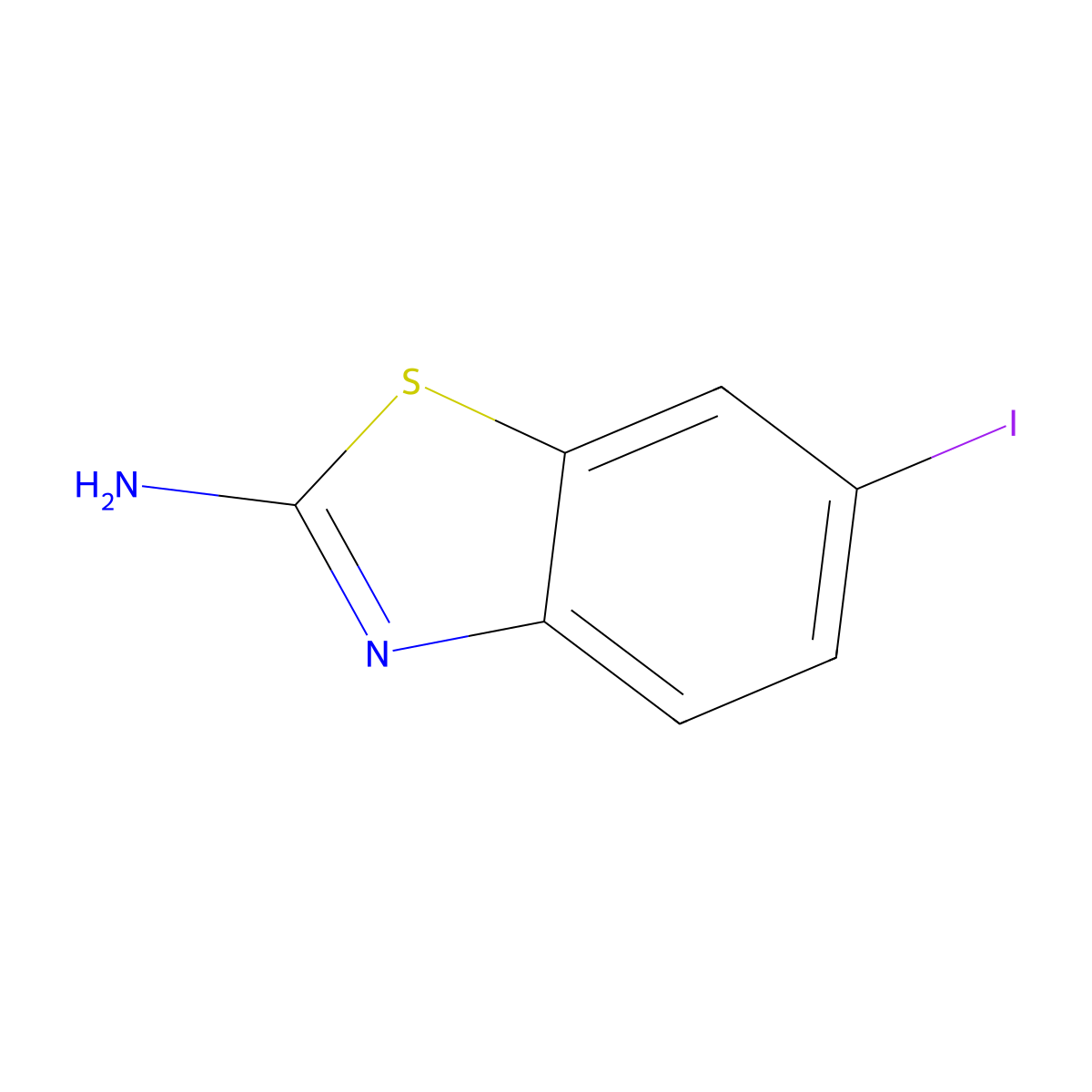 6-Iodo-1,3-benzothiazol-2-amine molecular structure, CAS 16582-58-4