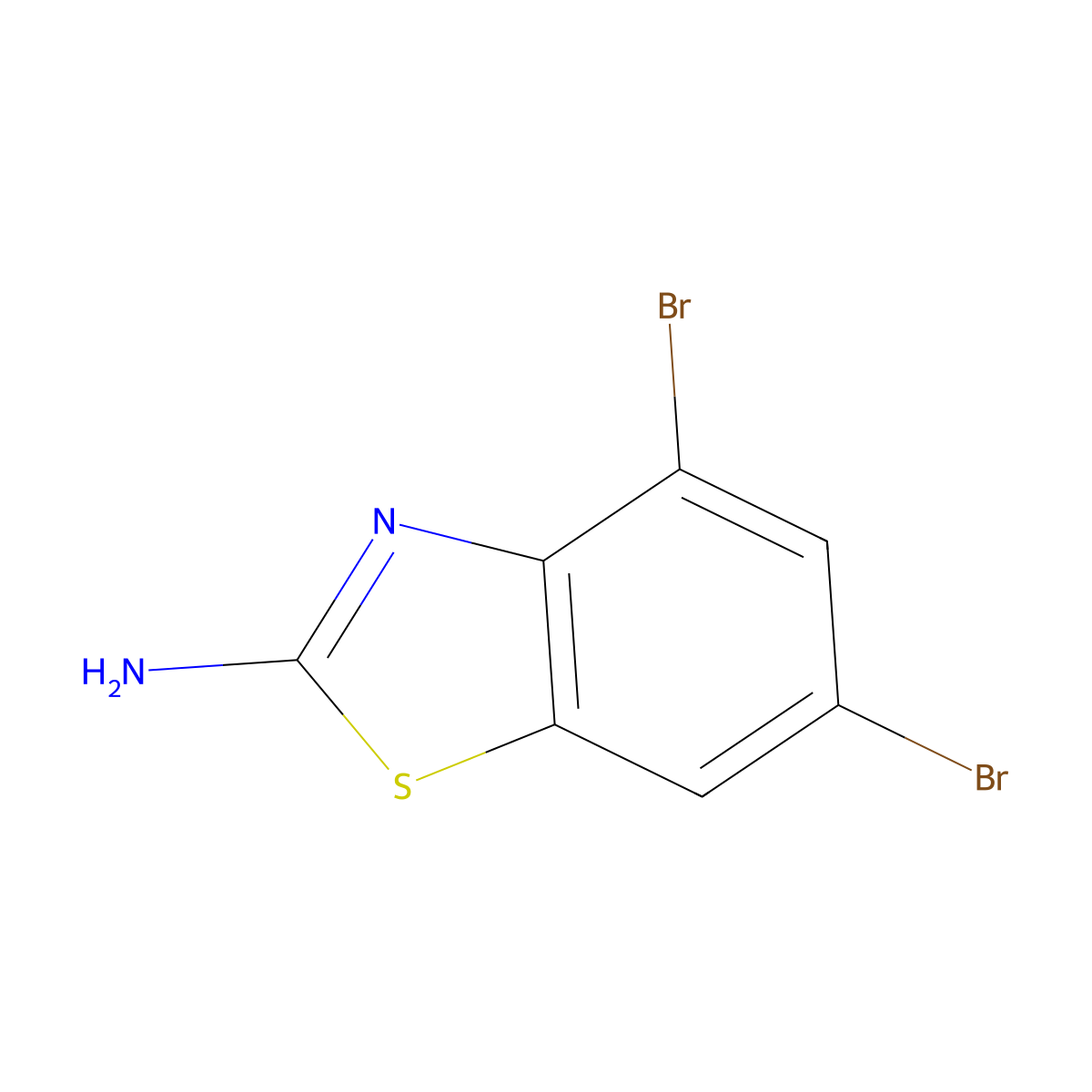 4,6-Dibromobenzo[d]thiazol-2-amine molecular structure, CAS 16582-60-8