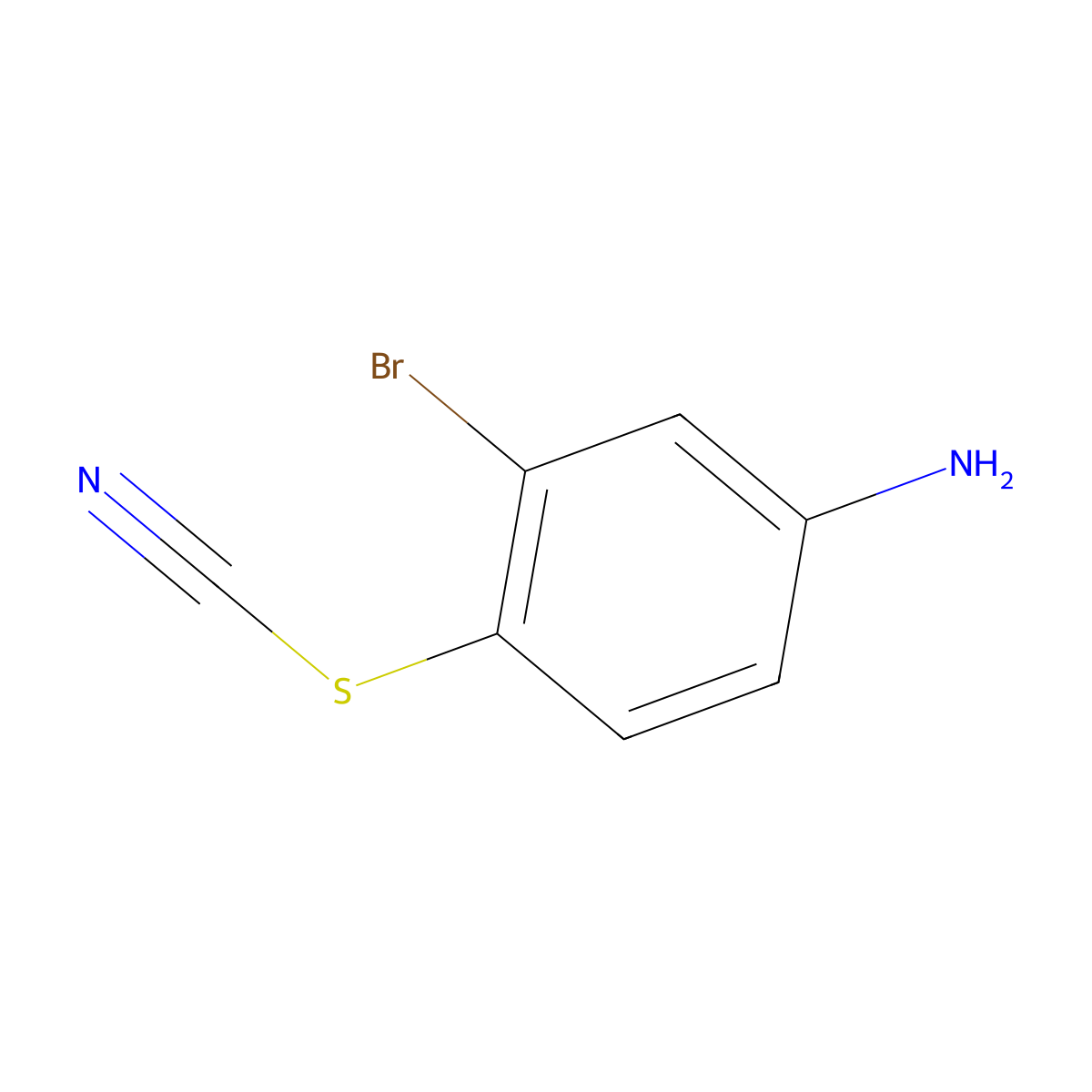 3-Bromo-4-thiocyanatoaniline molecular structure, CAS 16582-78-8