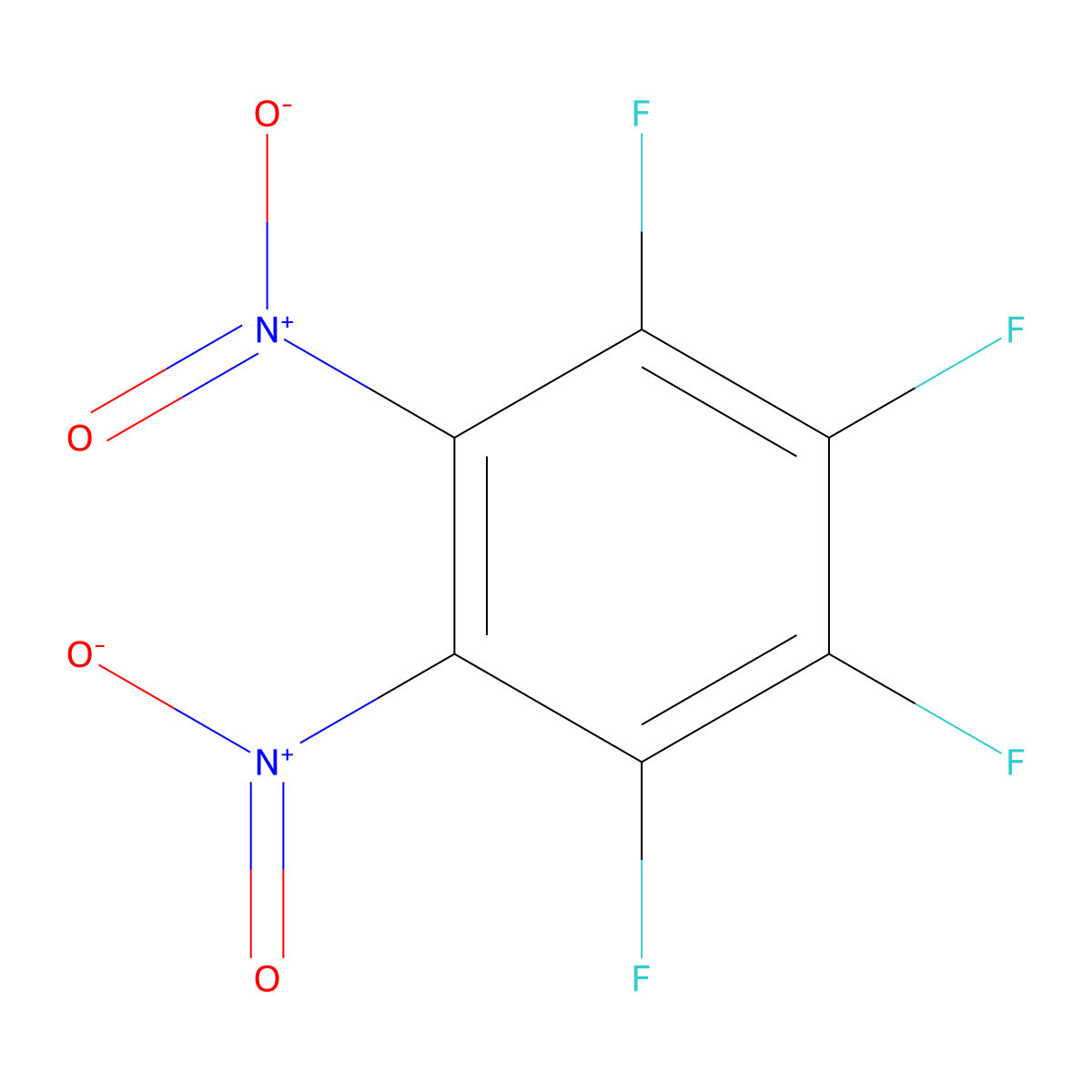 1,2,3,4-Tetrafluoro-5,6-dinitrobenzene molecular structure, CAS 16582-87-9