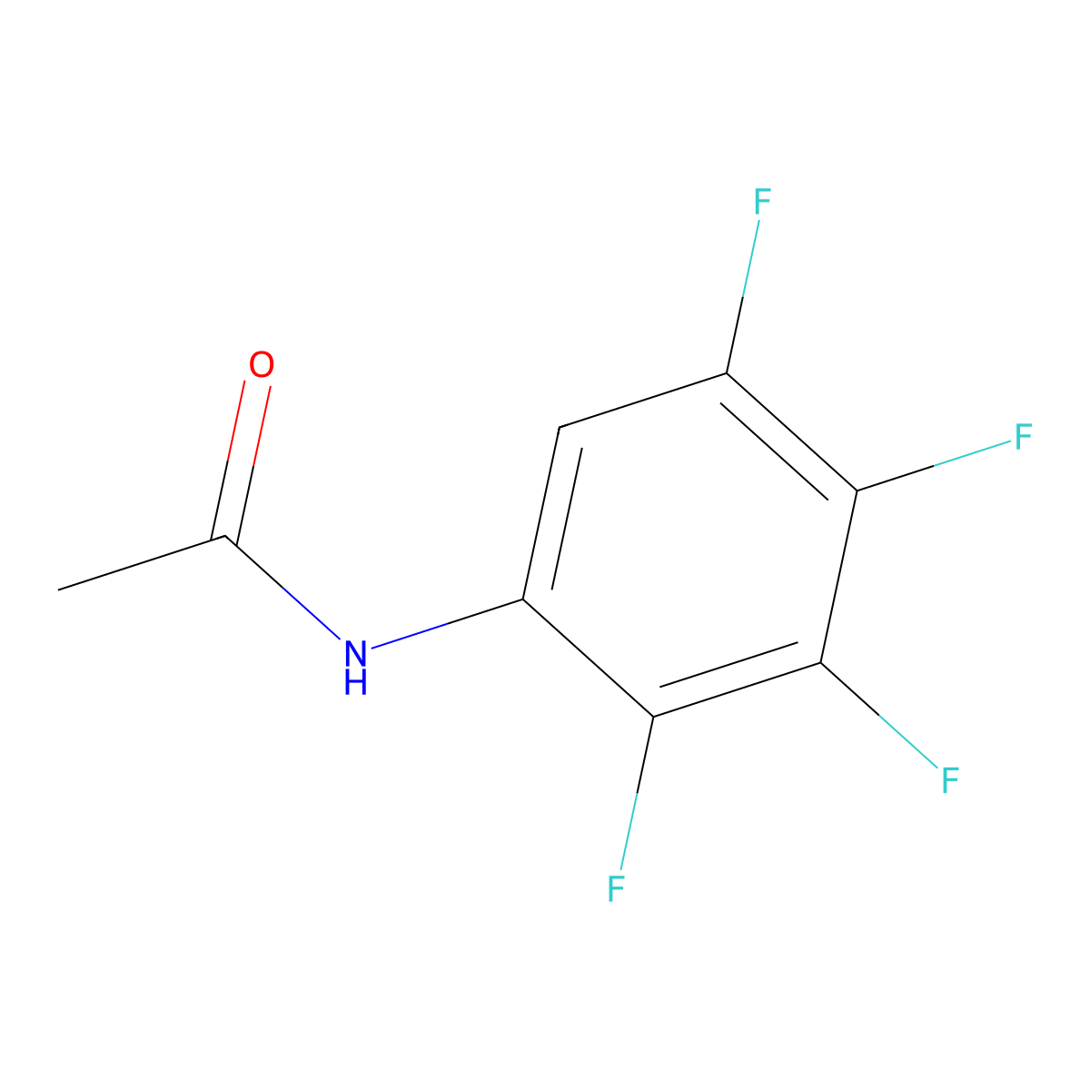 2',3',4',5'-Tetrafluoroacetanilide molecular structure, CAS 16582-88-0