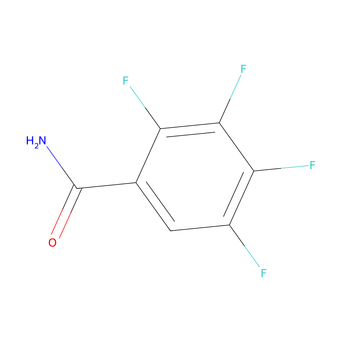 2,3,4,5-Tetrafluorobenzamide molecular structure, CAS 16582-94-8