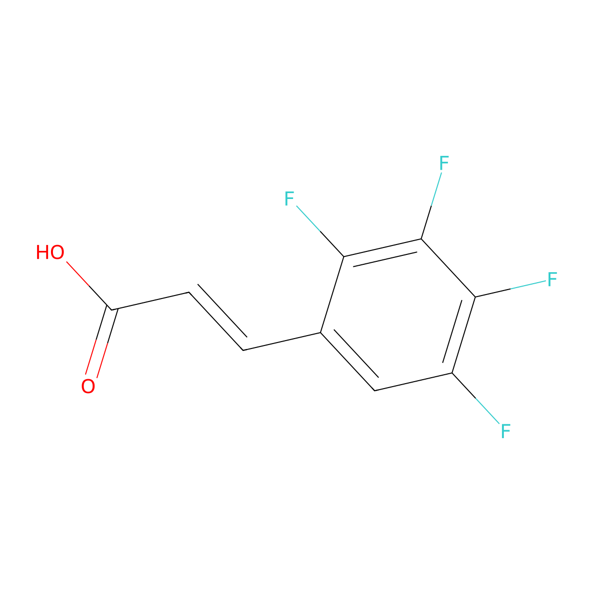 3-(2,3,4,5-Tetrafluorophenyl)prop-2-enoic acid molecular structure, CAS 16582-95-9