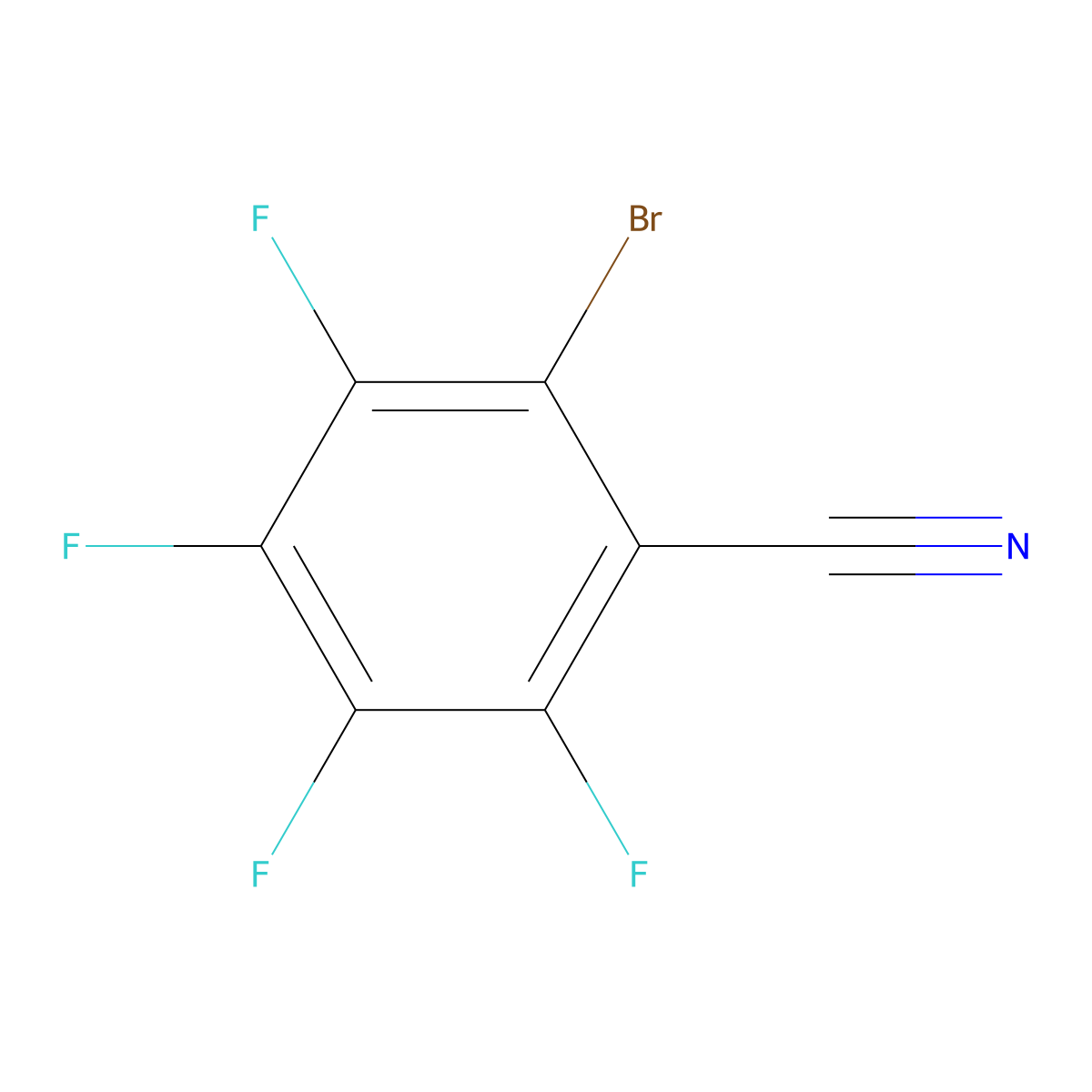 2-Bromotetrafluorobenzonitrile molecular structure, CAS 16583-02-1