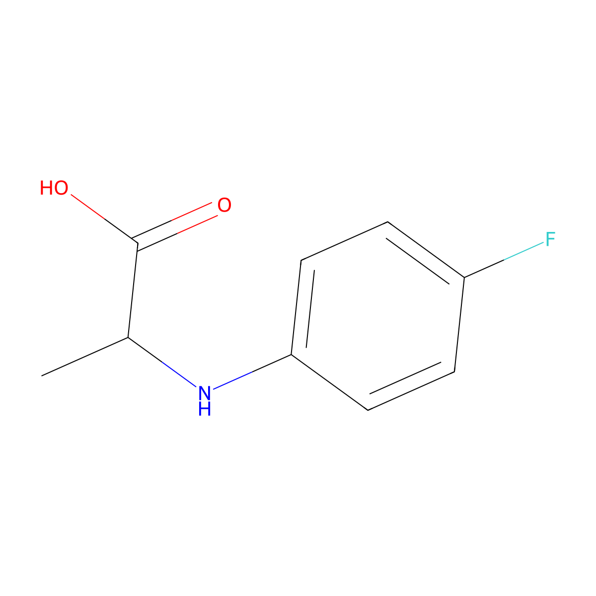 N-(4-Fluorophenyl)alanine molecular structure, CAS 16583-82-7