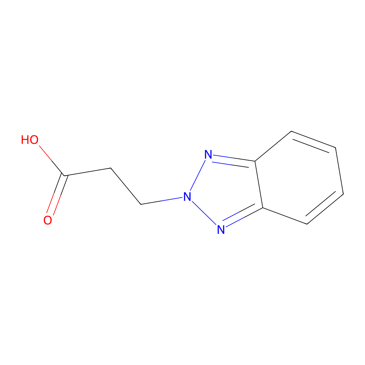 3-(2H-1,2,3-Benzotriazol-2-YL)propanoic acid molecular structure, CAS 16583-99-6