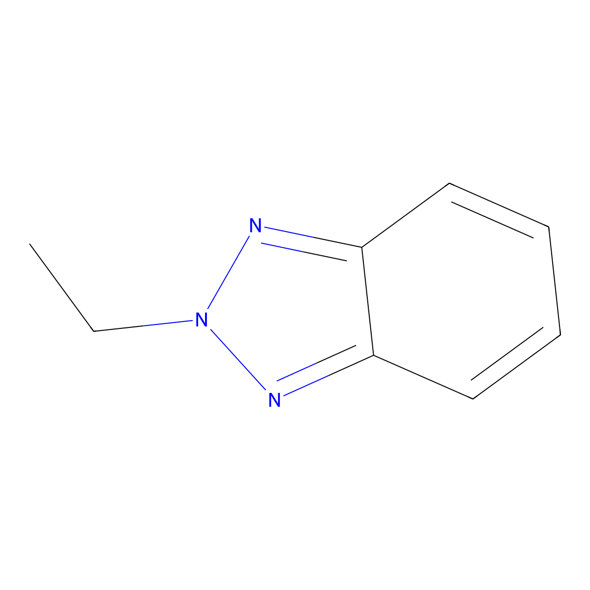 2-Ethylbenzotriazole molecular structure, CAS 16584-04-6
