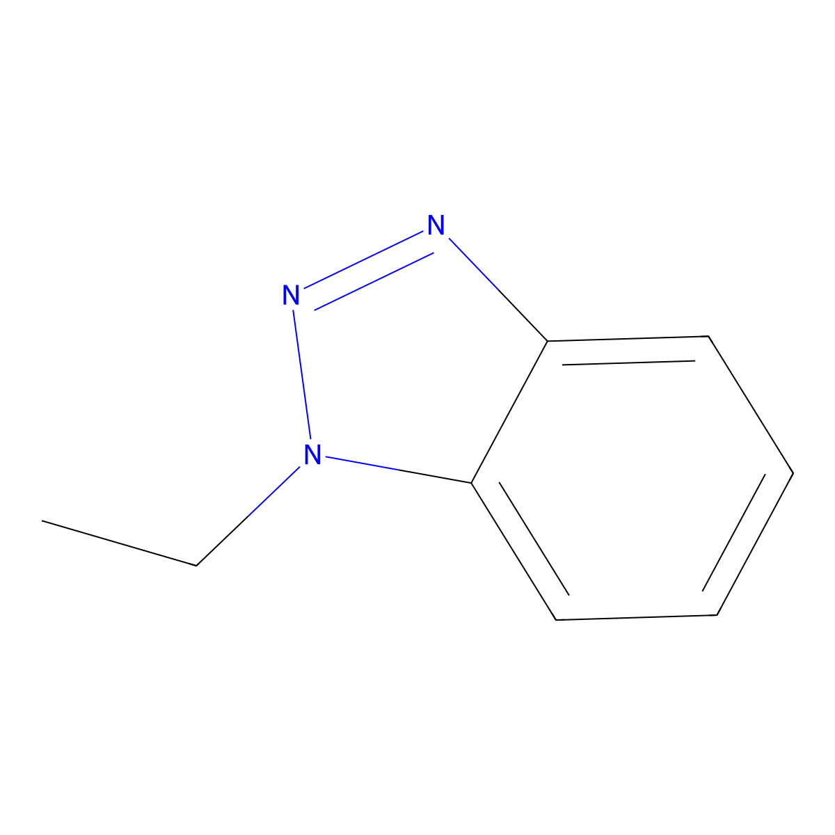 1-Ethylbenzotriazole molecular structure, CAS 16584-05-7