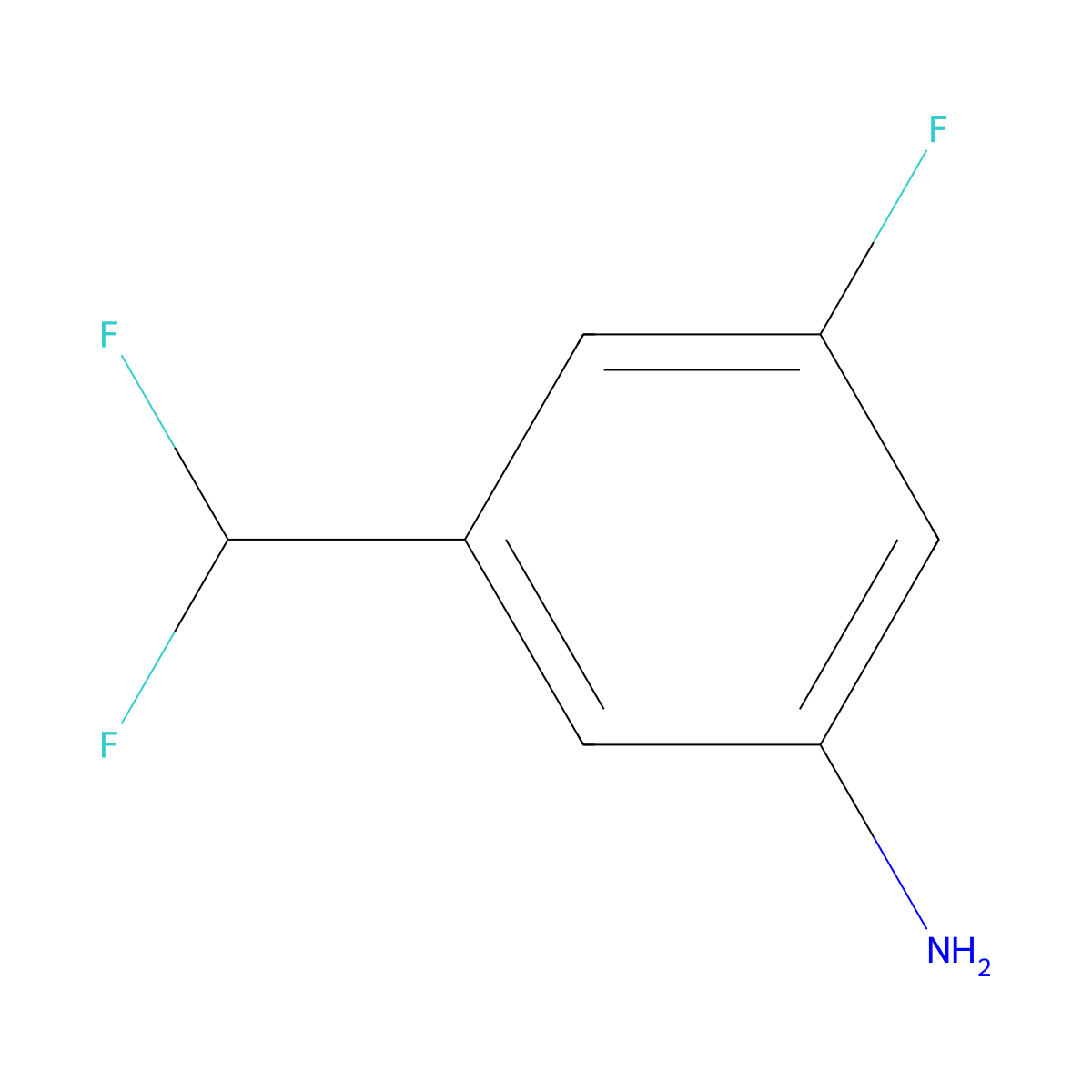 3-(Difluoromethyl)-5-fluoroaniline molecular structure, CAS 1658423-15-4