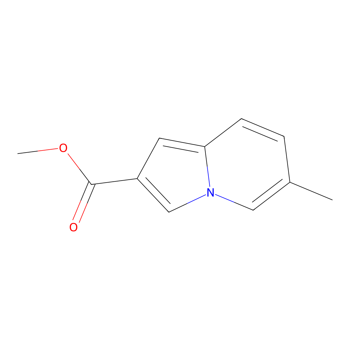 Methyl 6-methylindolizine-2-carboxylate molecular structure, CAS 1658434-97-9
