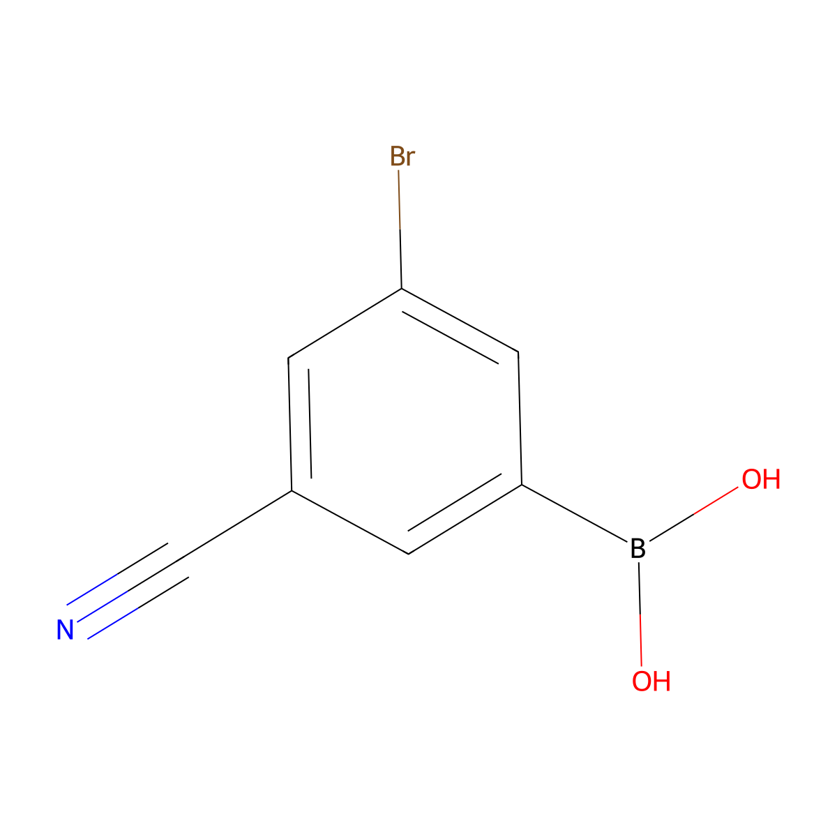 (3-Bromo-5-cyanophenyl)boronic acid molecular structure, CAS 1658464-03-9