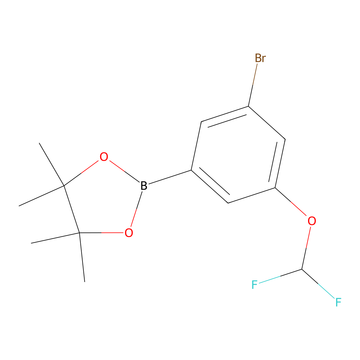 2-[3-Bromo-5-(difluoromethoxy)phenyl]-4,4,5,5-tetramethyl-1,3,2-dioxaborolane molecular structure, CAS 1658464-36-8