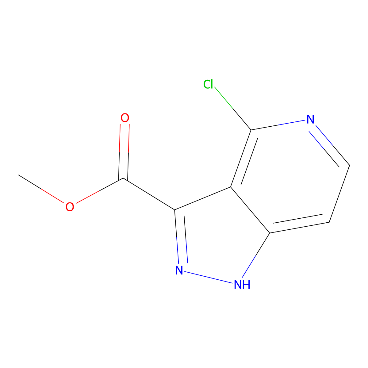 methyl 4-chloro-1H-pyrazolo[4,3-c]pyridine-3-carboxylate molecular structure, CAS 1658466-48-8