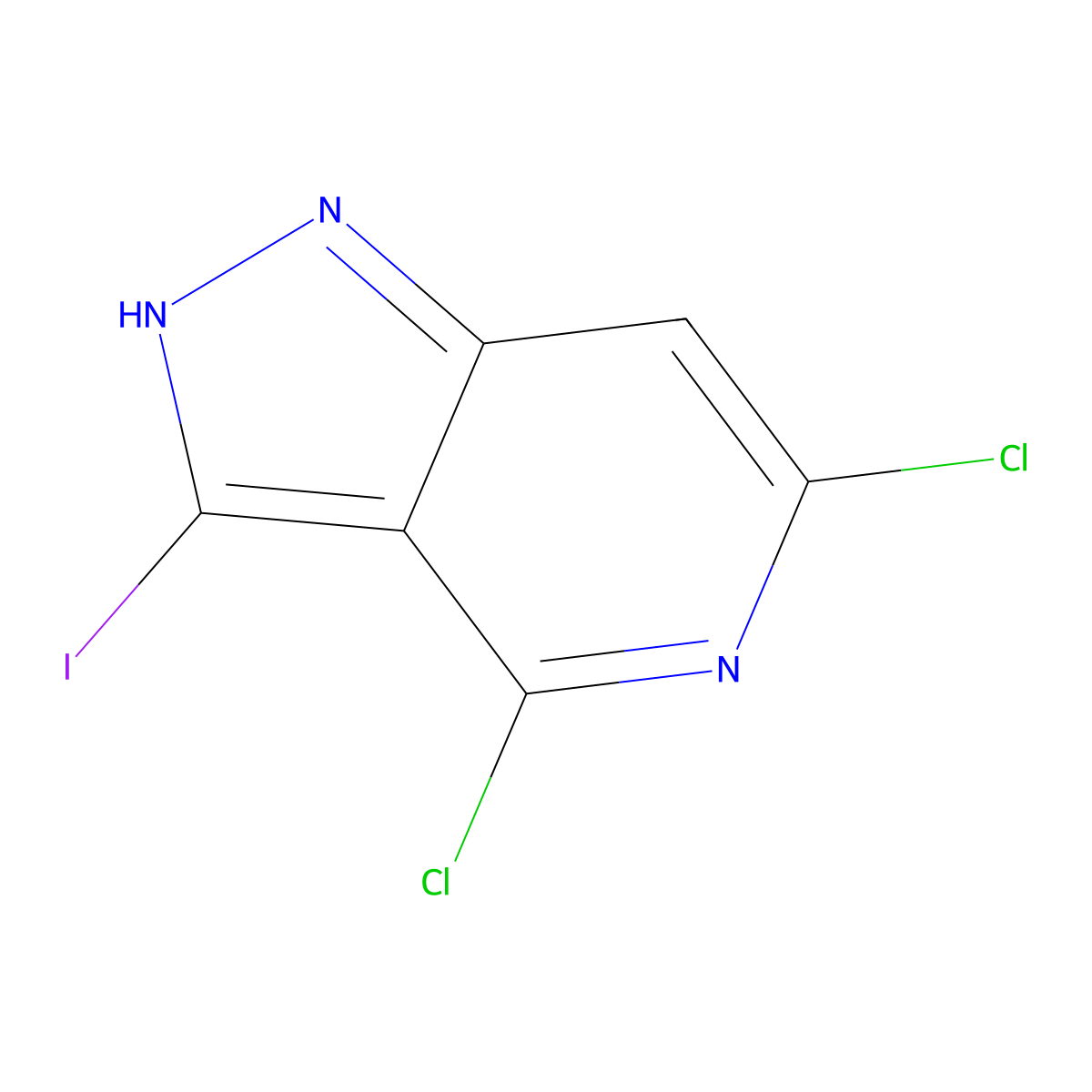4,6-Dichloro-3-iodo-1H-pyrazolo[4,3-c]pyridine molecular structure, CAS 1658467-36-7
