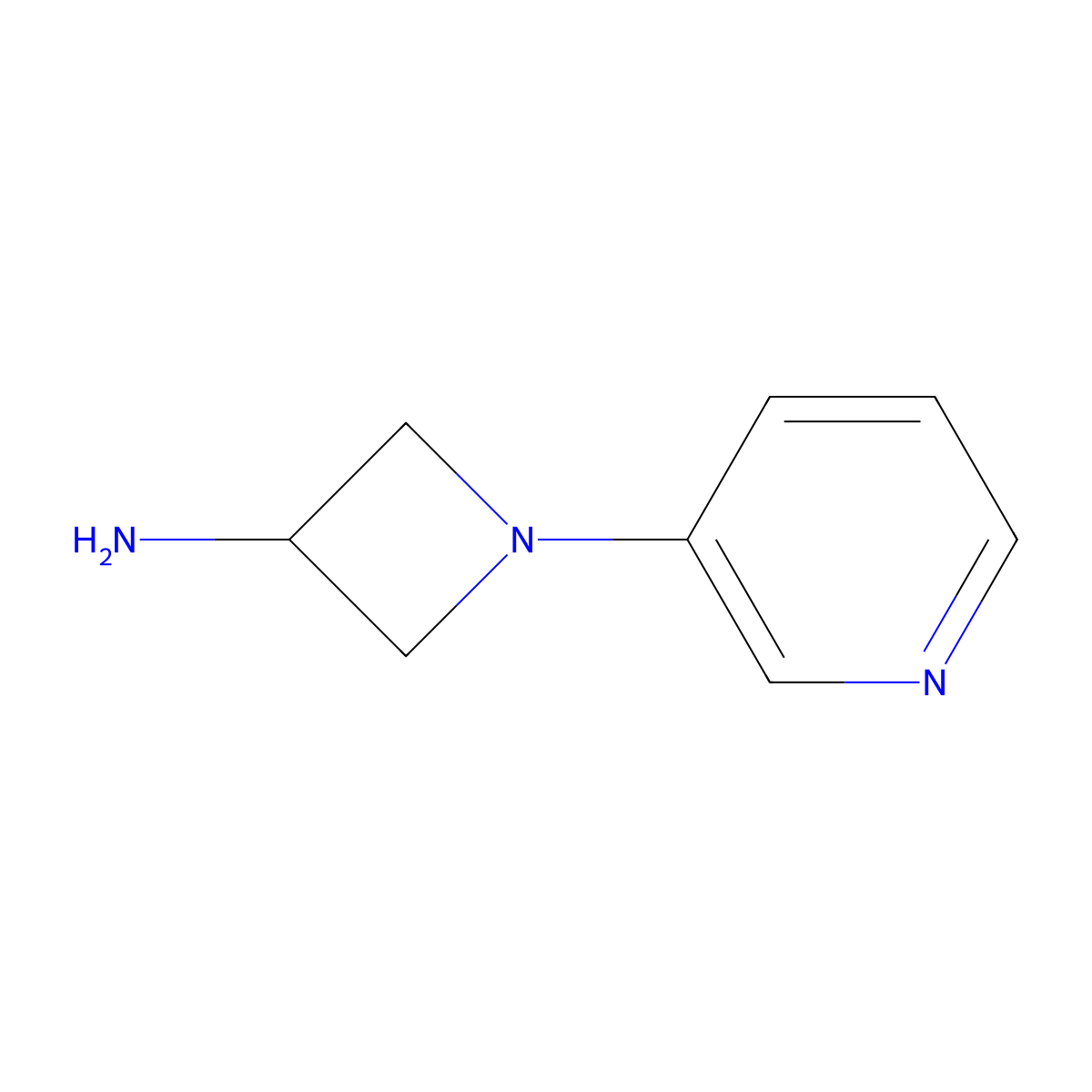 1-(Pyridin-3-yl)azetidin-3-amine molecular structure, CAS 1658478-86-4