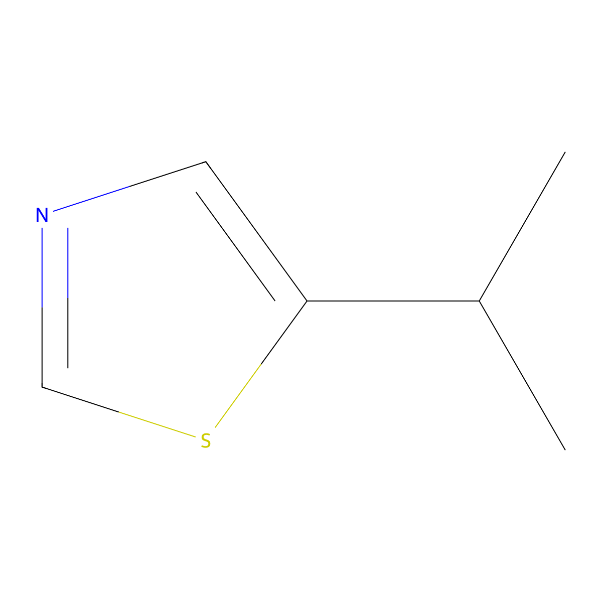 5-(Propan-2-yl)-1,3-thiazole molecular structure, CAS 16585-37-8
