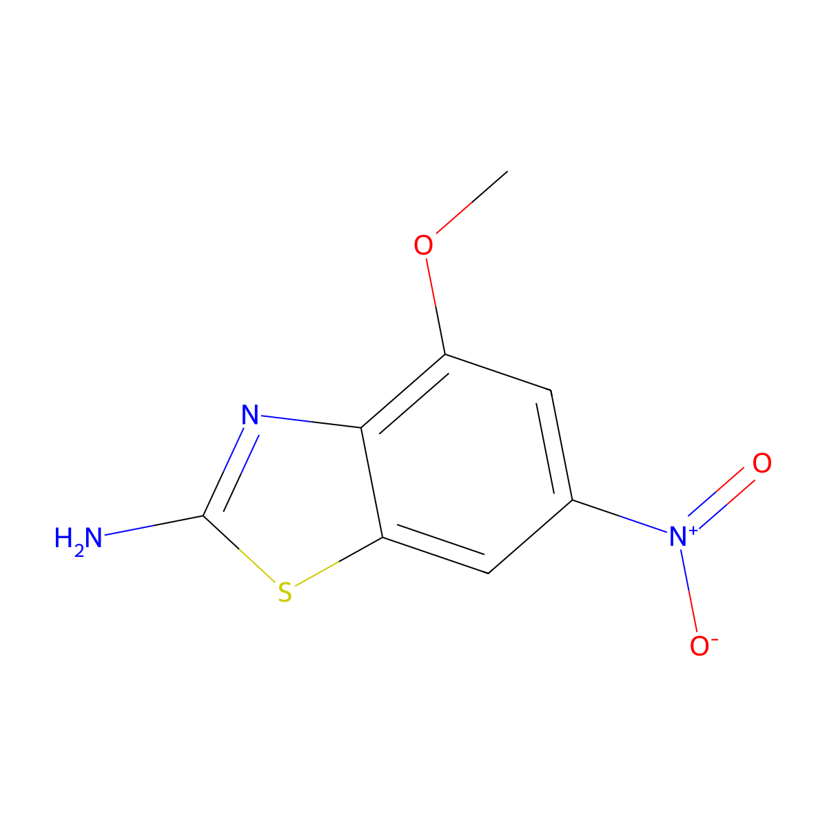 4-Methoxy-6-nitro-1,3-benzothiazol-2-amine molecular structure, CAS 16586-52-0