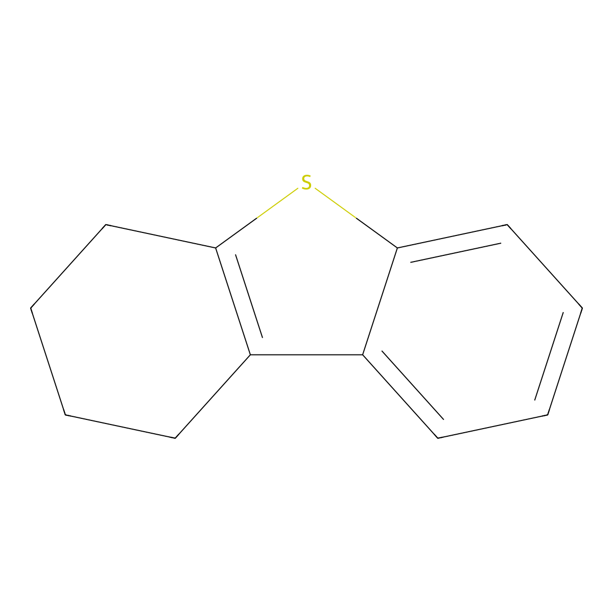 Dibenzothiophene, 1,2,3,4-tetrahydro- molecular structure, CAS 16587-33-0