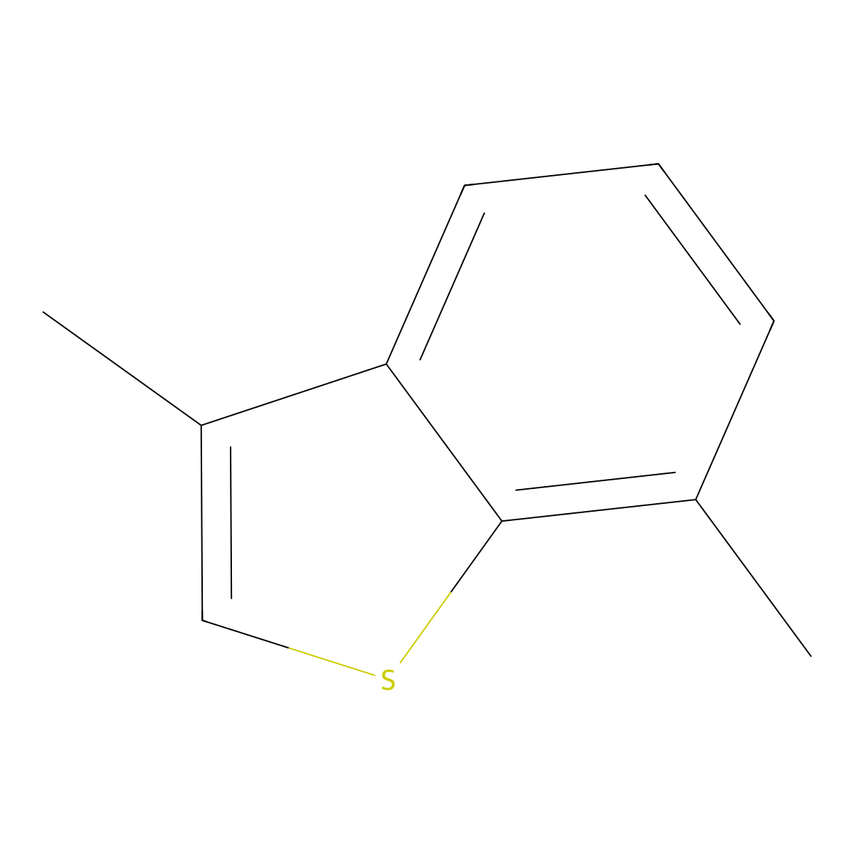 Benzo[b]thiophene, 3,7-dimethyl- molecular structure, CAS 16587-41-0