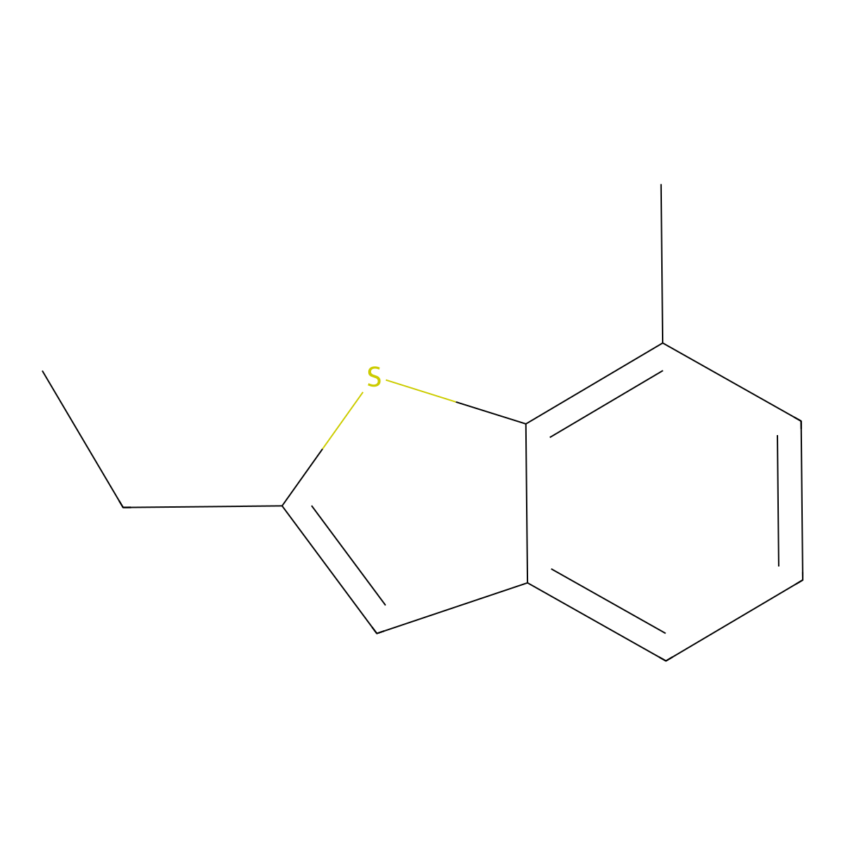 2-Ethyl-7-methyl-1-benzothiophene molecular structure, CAS 16587-43-2