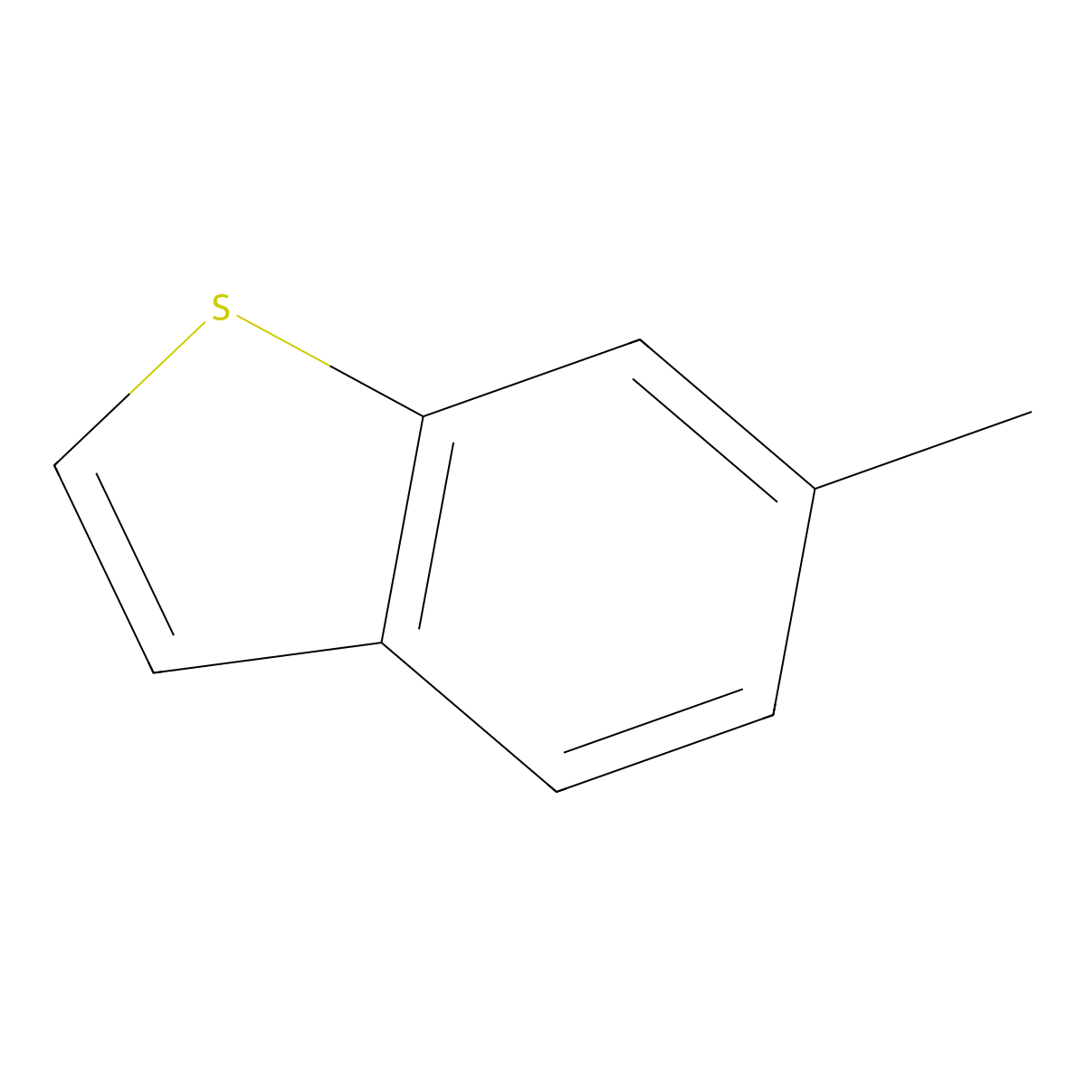 Methylbenzothiophene molecular structure, CAS 16587-47-6