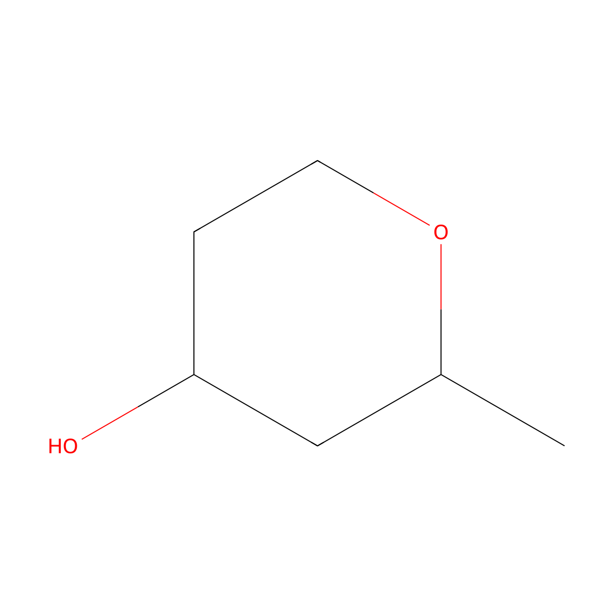 (2S,4R)-2-Methyloxan-4-ol molecular structure, CAS 165876-16-4