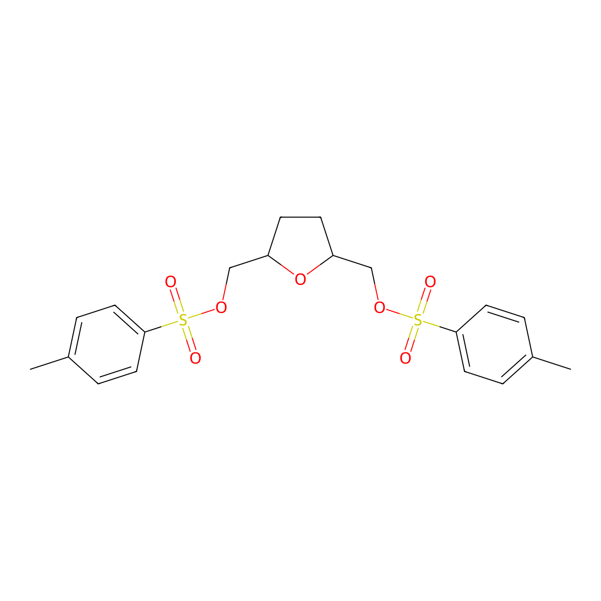 (Tetrahydrofuran-2,5-diyl)bis(methylene) bis(4-methylbenzenesulfonate) molecular structure, CAS 165879-74-3