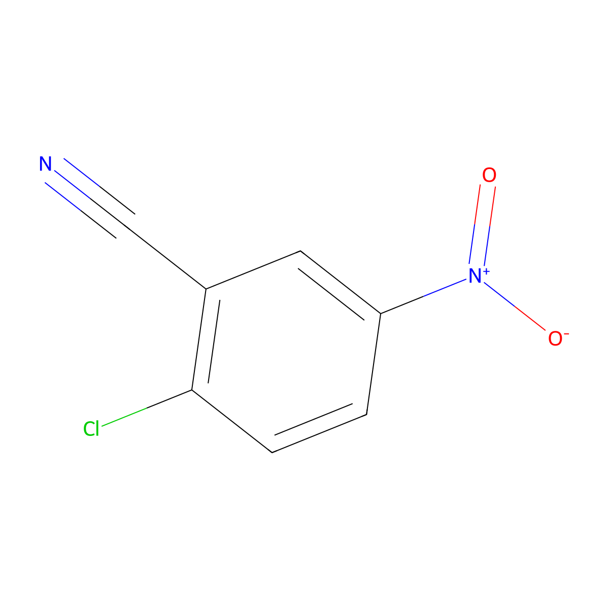 2-Chloro-5-nitrobenzonitrile molecular structure, CAS 16588-02-6