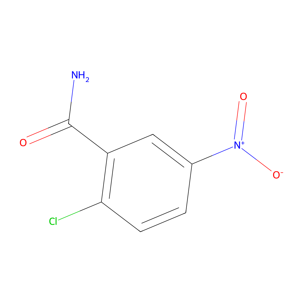 2-Chloro-5-nitrobenzamide molecular structure, CAS 16588-15-1