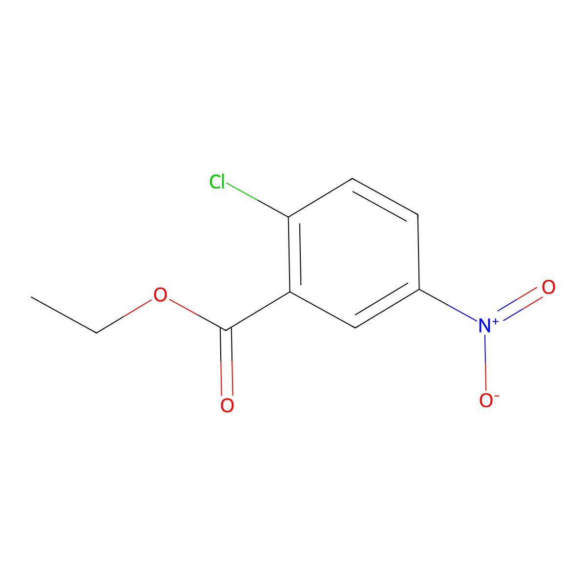 Ethyl 2-chloro-5-nitrobenzoate molecular structure, CAS 16588-17-3