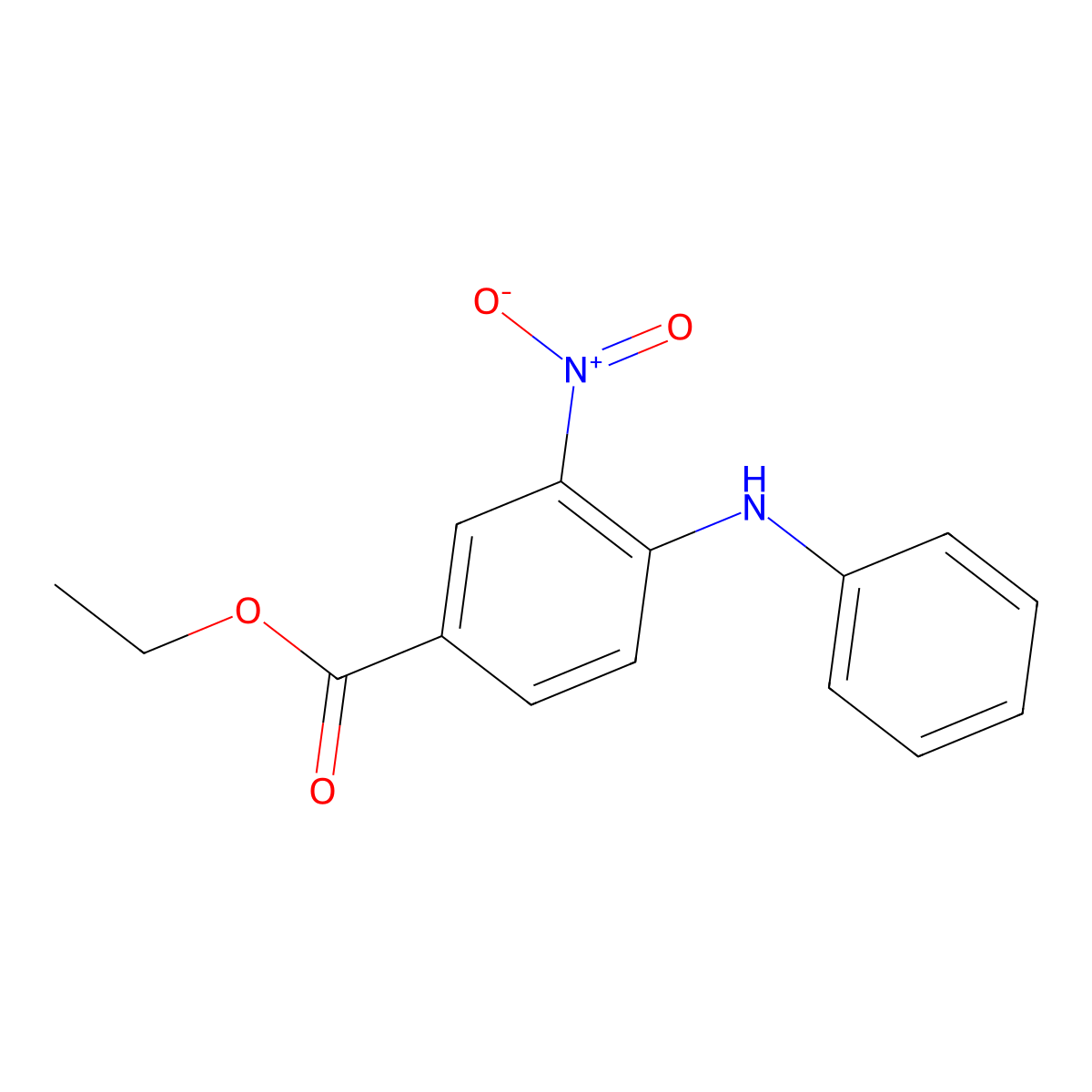 Ethyl 3-nitro-4-(phenylamino)benzoate molecular structure, CAS 16588-18-4