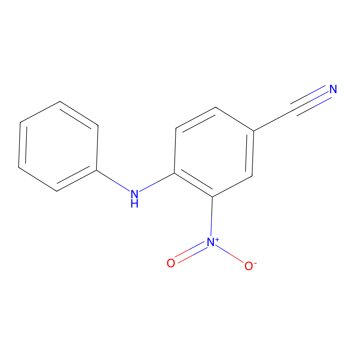 3-Nitro-4-(phenylamino)benzonitrile molecular structure, CAS 16588-23-1