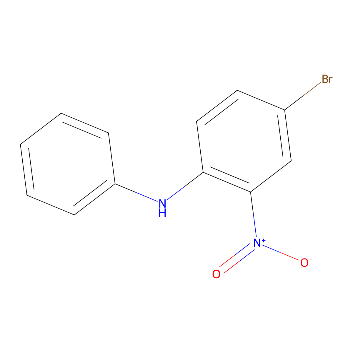 4-Bromo-2-nitro-N-phenylaniline molecular structure, CAS 16588-25-3