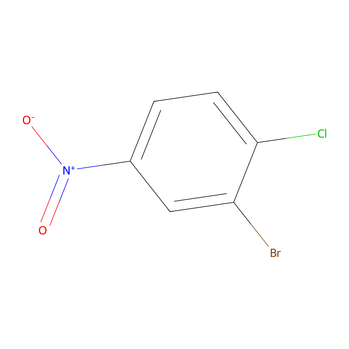 2-Bromo-1-chloro-4-nitrobenzene molecular structure, CAS 16588-26-4