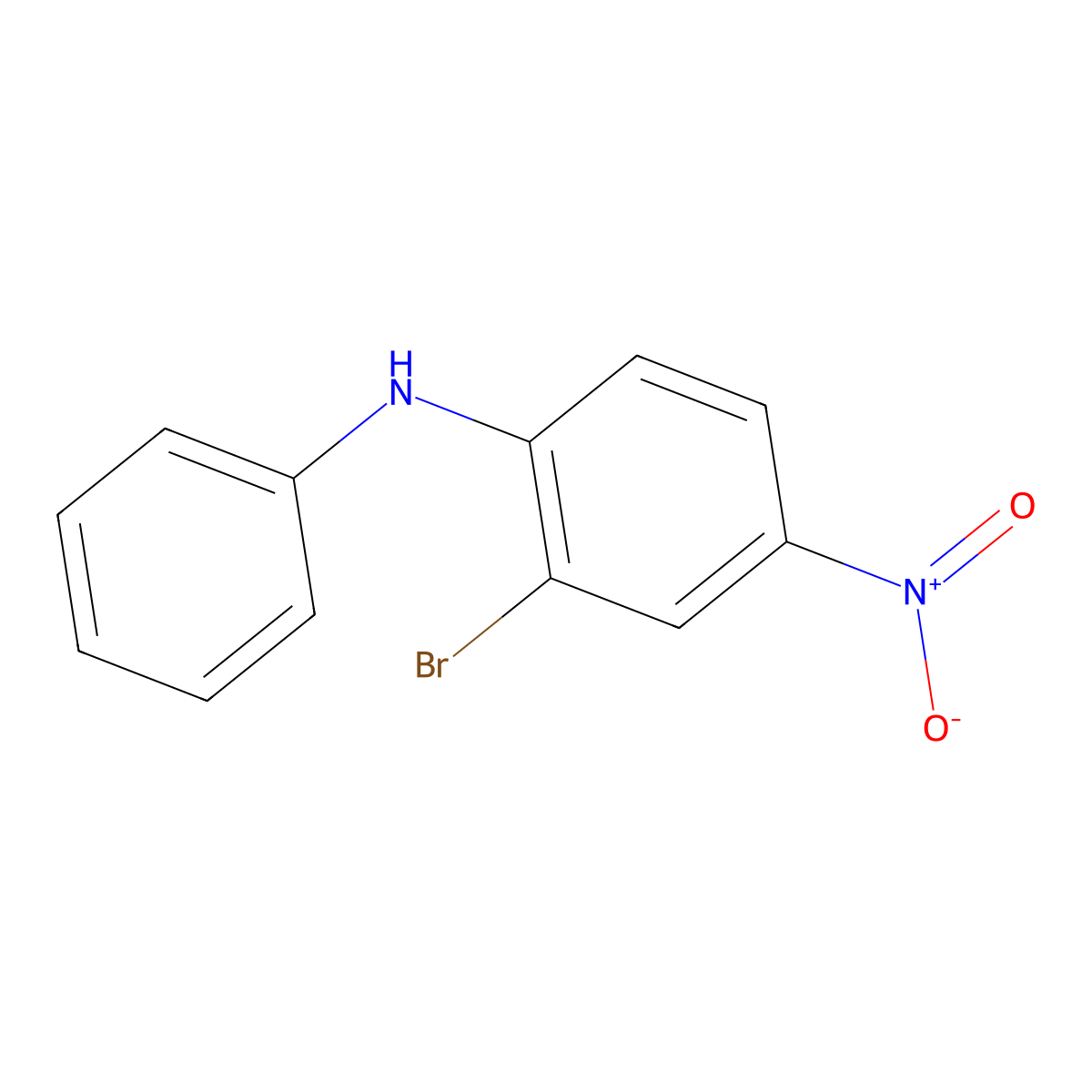 2-Bromo-4-nitro-N-phenylaniline molecular structure, CAS 16588-27-5